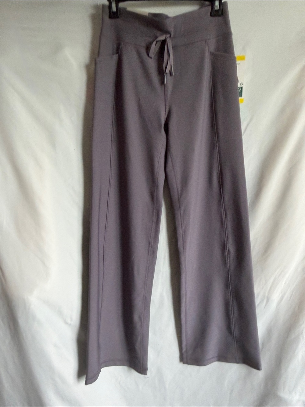 32 Degrees Women's Lavender Gray Wide-Leg Drawstring Track Pants